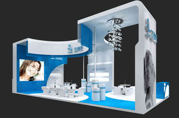 艾美尚特裝展臺美博會廣州廣交會展會設計搭建